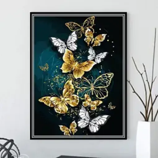 set pintura diamantes art gem 5d lamina 30x40cms modelo mariposas 034b 0