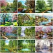 set pintura diamantes art gem 5d lamina 20x30cms modelo paisajes varios motivos 0