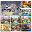set pintura diamantes art gem 5d lamina 30x40cms modelo paisajes 01a 1