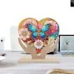 set pintura diamantes 5d soporte corazon 18x22cms motivo mariposas 01 2
