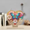 set pintura diamantes 5d soporte corazon 18x22cms motivo mariposas 01 3