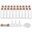 frasco vidrio chico 75x22mms 28ml tapon corcho paquete 20 unidades cuerda pitones 0