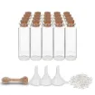frasco vidrio chico 75x22mms 28ml tapon corcho paquete 20 unidades cuerda pitones 1