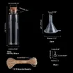 frasco vidrio chico 75x22mms 28ml tapon corcho paquete 20 unidades cuerda pitones 2