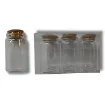 frasco vidrio cilindrico tapon corcho 4 7x8cms 130ml por unidad 0