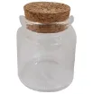 frasco vidrio cilindrico tapon corcho 4 7x5cms por 6 unidades 1