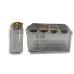 frasco vidrio cilindrico tapon corcho 3 7x6cms por 12 unidades 0