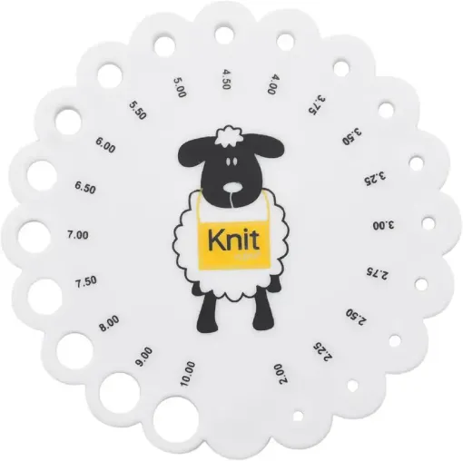calibre medidor circular 10cms para agujas tejer crochet del n2 n10 0