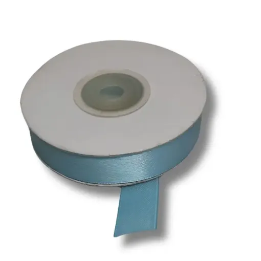 cinta raso doble faz acrocel no 3 15mm rollo 20mts color celeste 0