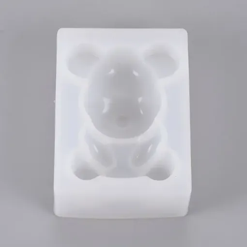 molde silicona grado alimenticio para resina epoxi masas motivo oso 65x48x20 mms 0