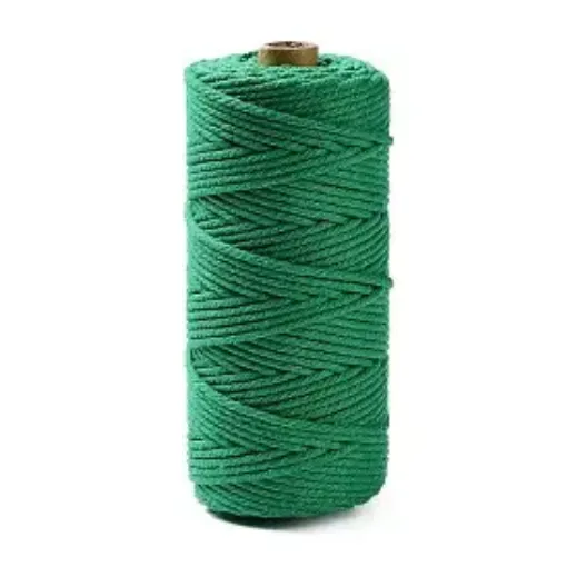 cordon algodon 3mms para macrame rollo 100mts color verde azulado 0