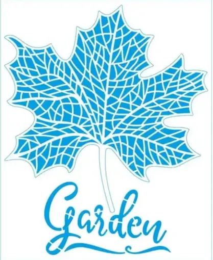 stencil marca litoarte 17 x 21 cm cod stm 762 garden hoja 0