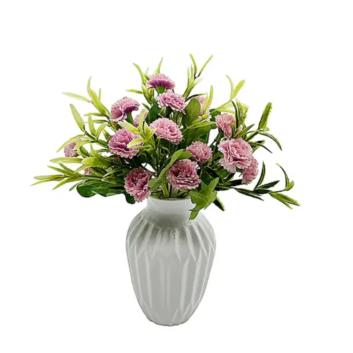 ramo flores artificiales mini claveles 33cms x18 flores 6cms varios colores 0