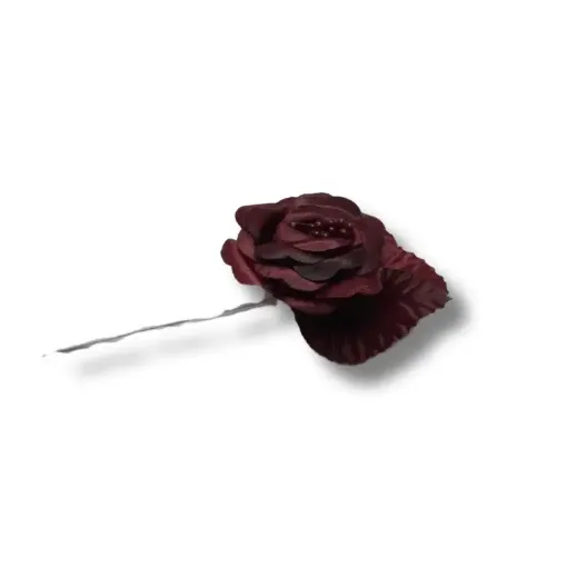 ramito rosa 6cms nacarada hoja perlas cod 2911 color bordeaux 0