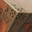 esquinero metal protector mueble vintage 36x44mms unidad color bronce antiguo 2