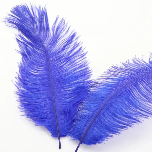 plumas avestruz 15 20cms x10 unidades color azul malva 0