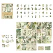 set para scrapbooking album recortes x75 etiquetas adhesivas tarjetas 07 forest cipher 0