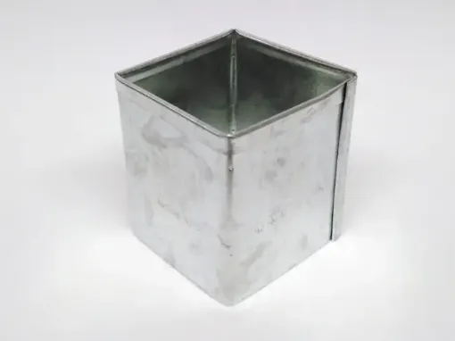 molde para velas chapa galvanizada forma cuadrado bajo 8x6cms 0