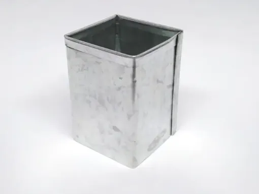 molde para velas chapa galvanizada forma cuadrado bajo 6x6cms 0