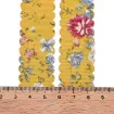 cinta tela poliester 25mms borde ondeado motivo floral rollo 18mts color blanco 2