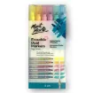 set 6 marcadores dobles borrables erasable dual markers mont marte x6 colores dobles 0