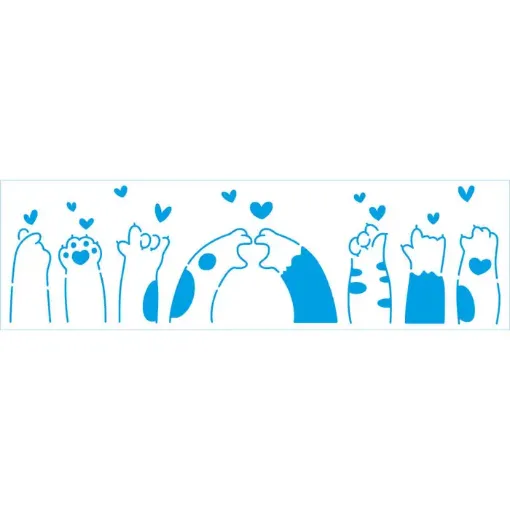 stencil marca litoarte 8 x28cms cod ste 405 mascotas 0