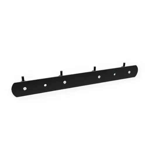 perchero colgador metalico negro 4 ganchos medida 29x3cms 0