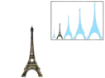 torre eiffel metal 18 5cms 0