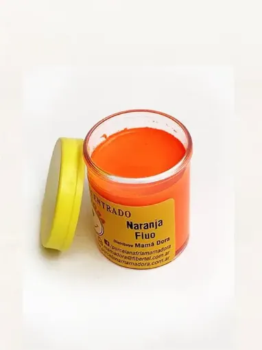 pigmentos concentrados para porcelana fria mama dora pote x15grs color naranja fluo 0