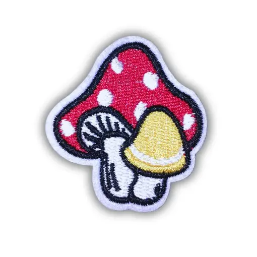 aplique parche bordado termoadhesivo para tela modelo hongos 4 5x5cms 0