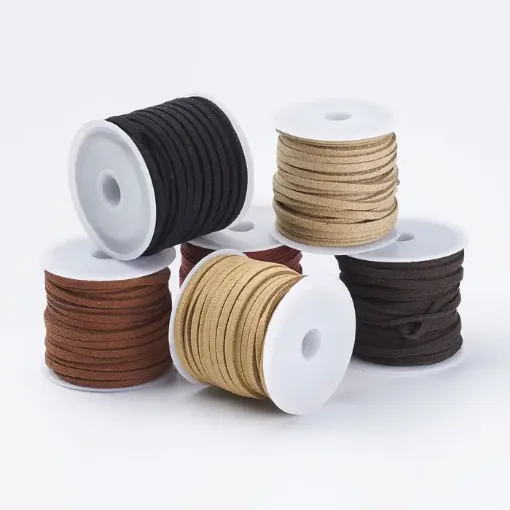 cordon gamuza sintetica 3x1 5mms por 5mts varios colores 0