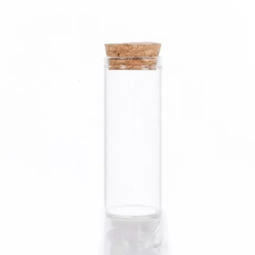 frasco vidrio 80x30mms 40ml tapon corcho por unidad 0