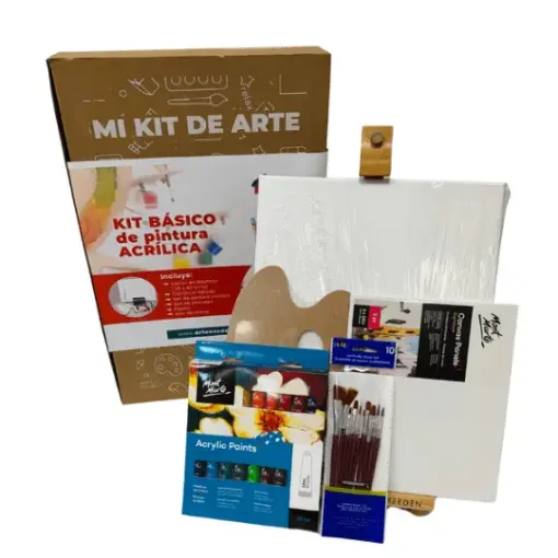 kit basico pintura acrilica atril mesa 0