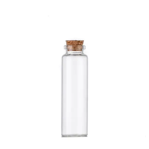frasco vidrio 100x30mms 40ml tapon corcho por unidad 0