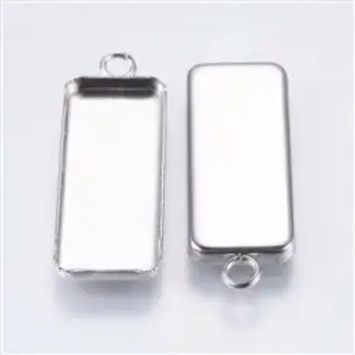 base medalla para rellenar resina dije cabujon bandeja 30x11mms por 10 unidades acero inoxidabl 0