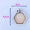 mini bastidor madera aro para bordar punto cruz por 10 unidades modelo exagonal 42x40mms 0