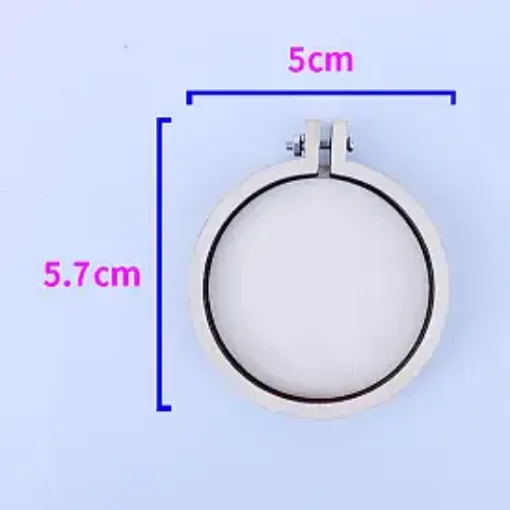 mini bastidor madera aro para bordar punto cruz por 10 unidades modelo circular 57x50mms 0