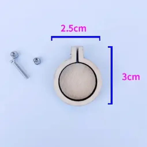 mini bastidor madera aro para bordar punto cruz por 10 unidades modelo circular 30x25mms 0