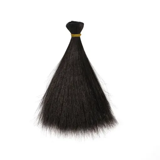 peluca pelo para muneca amigurumis 15cms color negro 0