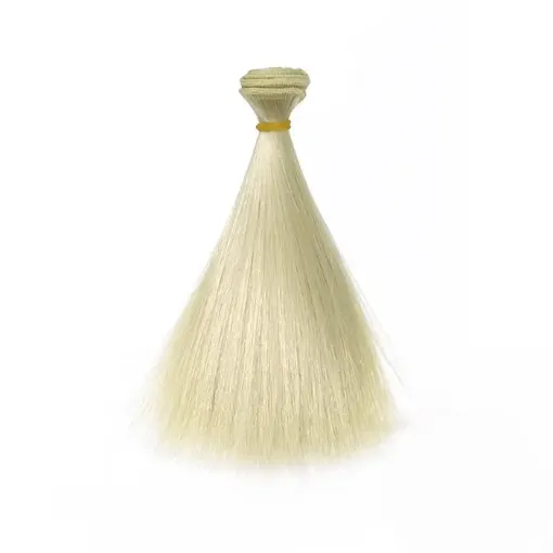 peluca pelo para muneca amigurumis 15cms color beige 0