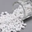 mostacillas grandes cuentas mostacillon 4x2 5mms paquete 50gs 500 cuentas color blanco 0
