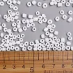 mostacillas grandes cuentas mostacillon 4x2 5mms paquete 50gs 500 cuentas color blanco 2