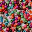mostacillas grandes cuentas mostacillon 4x2 5mms paquete 50gs 500 cuentas multicolor 1