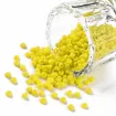 mostacillas chicas 2x1 5mms paquete 50grs color amarillo opaco 0