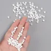 mostacillas grandes cuentas mostacillon 4x2 5mms paquete 50gs 500 cuentas color blanco 4