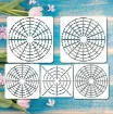 set 5 stenciles motivos mandalas plantillas para dotting puntillismo 14 20cms 0