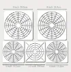 set 5 stenciles motivos mandalas plantillas para dotting puntillismo 14 20cms 1