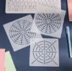 set 9 stenciles motivos mandalas plantillas para dotting puntillismo 14 25cms 2