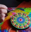 set 5 stenciles motivos mandalas plantillas para dotting puntillismo 14 20cms 3
