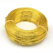 alambre aluminio flexible 1 2mm espesor rollo 10mts color oro dorado 0